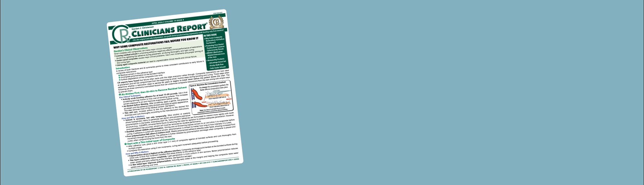 Front page of Clinicians Report April 2026