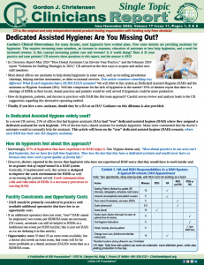 Front page of the Dedicated Assisted Hygiene single topic article from November 2024