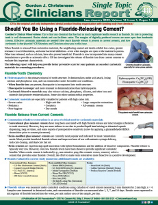 Fluoride-Releasing Cements single topic from January 2025